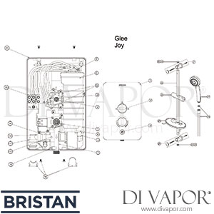 Bristan Glee 8.5 kW Electric Shower Spare Parts BR DV 117