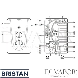 Bristan Smile MK3 Electric Shower Spare Parts - BR DV 345