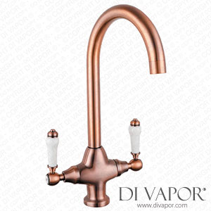 Butler & Rose BRVICKT03 Victoria Twin Lever Traditional Mono Kitchen Mixer Antique Copper Spare Parts