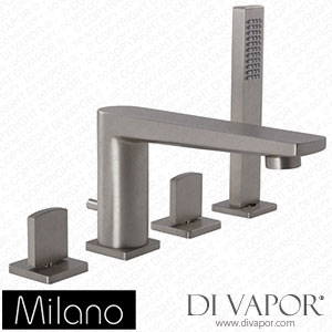 Milano BT0049N Hunston 4 Hole Modern Deck Mounted Bath Shower Mixer Tap Brushed Nickel Spare Parts