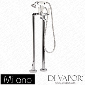 Milano BT0073CT Select Traditional Lever Head Floor Standing Bath Shower Mixer Tap Chrome/White Spare Parts