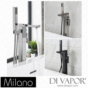 Milano BT0088-MVL Modern Square Freestanding Bath Shower Mixer Tap Spare Parts