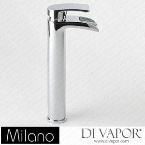 Milano BT0121C Razor Modern Waterfall High Rise Mono Basin Mixer Tap Chrome Spare Parts