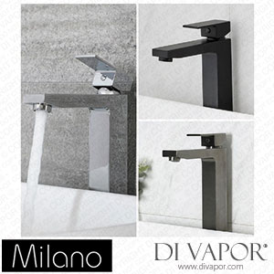 Milano BT0391-MVL Modern Square High Rise Mono Basin Mixer Tap Spare Parts