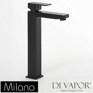 Milano BT0391BL Preto Modern High Rise Mono Basin Mixer Tap Black Spare Parts