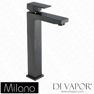 Milano BT0391G Orno Modern High Rise Mono Basin Mixer Tap Gun Metal Grey Spare Parts