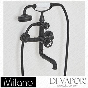 Milano BT0503-MVL Zandra Industrial Style Wall Bath Shower Mixer Tap Spare Parts