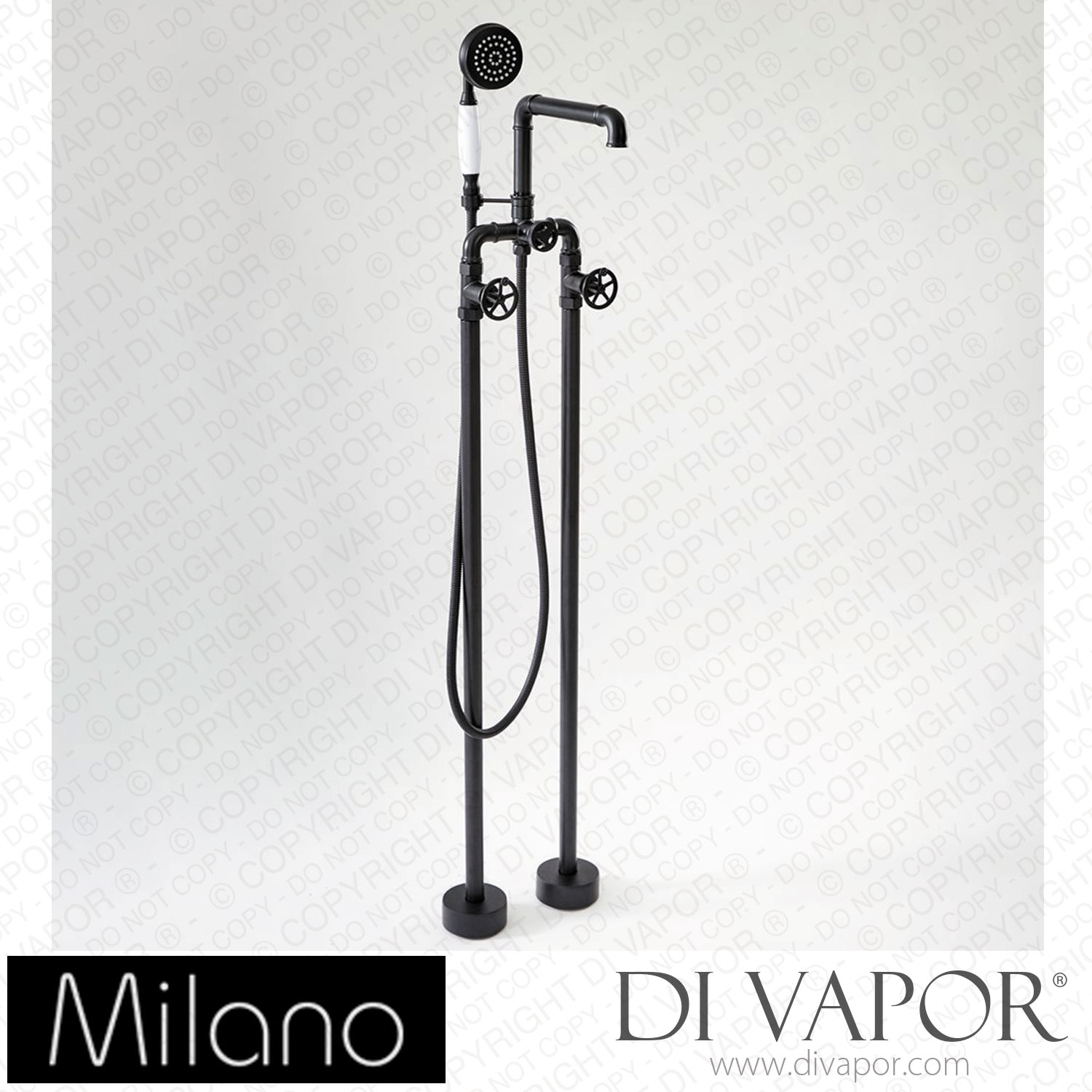 Milano BT0508-MVL Zandra Industrial Freestanding Bath Shower Tap Spare Parts