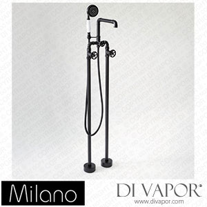 Milano BT0508BL Zandra Industrial Freestanding Bath Shower Mixer Tap Black Spare Parts