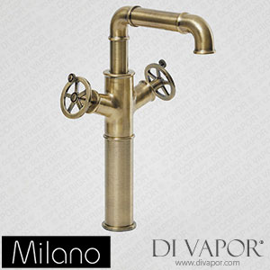 Milano BT0521AB Zandra Industrial Style High Mono Basin Mixer Tap Brushed Gold Spare Parts