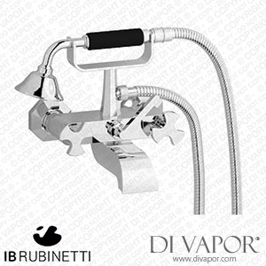 IB Rubinetti BT250CC Belmondo + Belmondo Elle Wall Mounted Bath Filler Complete with Shower Kit Spare Parts