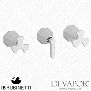 IB Rubinetti BT410CC Belmondo + Belmondo Elle Three Holes Wall Mounted Shower with Two Ways Diverter Spare Parts