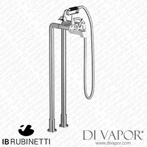 IB Rubinetti BT700CC Belmondo + Belmondo Elle Freestanding Two Columns Bath Filler with Shower Kit Spare Parts