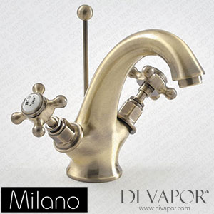 Milano BTE001ABX Elizabeth Traditional Crosshead Mono Basin Mixer Tap Brushed Gold Spare Parts