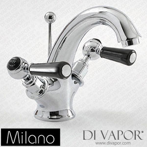 Milano BTE001CBL Elizabeth Traditional Lever Mono Basin Mixer Tap Chrome and Black Spare Parts