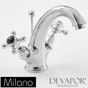 Milano BTE001CBX Elizabeth Traditional Crosshead Mono Basin Mixer Tap Chrome and Black Spare Parts