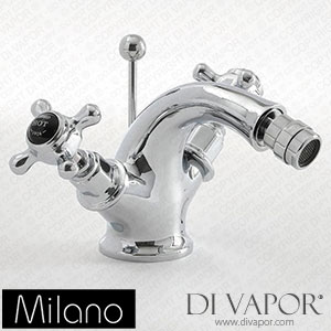 Milano BTE006CBX Elizabeth Traditional Crosshead Mono Bidet Mixer Tap Chrome and Black Spare Parts