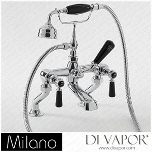 Milano BTE103CBL Elizabeth Traditional Lever Bath Shower Mixer Tap Chrome and Black Spare Parts