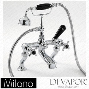 Milano BTE103CBX Elizabeth Traditional Bath Shower Mixer Tap Chrome and Black Spare Parts