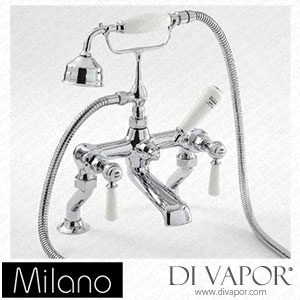 Milano BTE103CWL Elizabeth Traditional Lever Bath Shower Mixer Tap Chrome and White Spare Parts