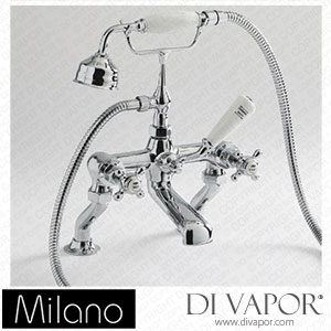 Milano BTE103CWX Elizabeth Traditional Bath Shower Mixer Tap Chrome and White Spare Parts