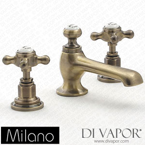 Milano BTE107ABX Elizabeth Crosshead Basin Mixer Tap Brushed Gold Spare Parts