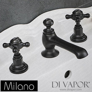 Milano BTE107BLX Elizabeth Traditional Crosshead Basin Mixer Tap Black Spare Parts