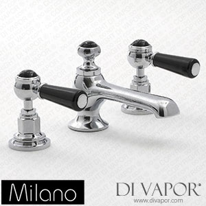 Milano BTE107CBL Elizabeth Traditional Lever Basin Mixer Tap Chrome and Black Spare Parts