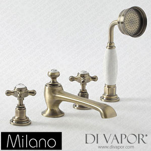 Milano BTE109ABX Elizabeth Traditional 4 Hole Bath Shower Mixer Tap Brushed Gold Spare Parts