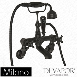 Milano BTE113BLX Elizabeth Traditional Wall Bath Shower Mixer Tap Black Spare Parts