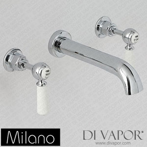 Milano BTE117CWL Elizabeth Traditional Lever Basin Mixer Tap Chrome and White Spare Parts