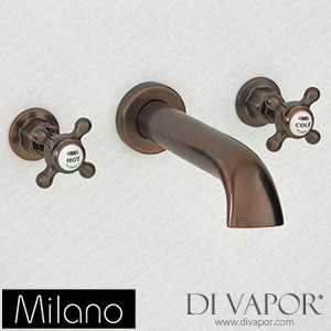 Milano BTE119ORX Elizabeth Traditional Wall 3 Hole Bath Filler Tap Bronze Spare Parts