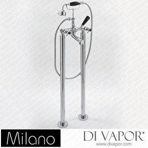 Milano BTE123CBX Elizabeth Traditional Freestanding Bath Shower Mixer Tap Chrome and Black Spare Parts