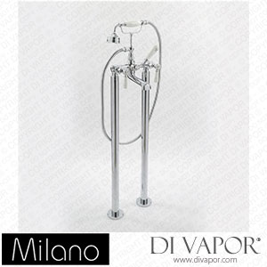 Milano BTE123CWL Elizabeth Traditional Freestanding Lever Bath Shower Mixer Tap Chrome and White Spare Parts