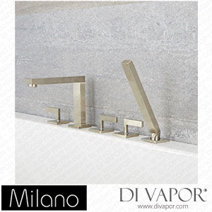 Milano BTK009N Arvo Modern Deck Mounted 5 Hole Bath Shower Mixer Tap Brushed Nickel Spare Parts