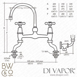 Barber Wilsons 2015 Wall Mounted Kitchen Tap Spare Parts