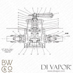 Barber Wilsons 9701002 Traditional Shower Valve (Concealed) Spare Parts