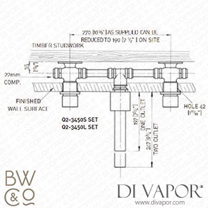 Barber Wilsons Q2-3450S SET Q2 3/4 Concealed 3 Hole Bath Filler Spare Parts