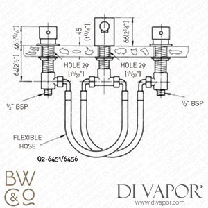 Barber Wilsons Q2-6451 3 Hole Basin Tap with 115mm Nozzle Spare Parts