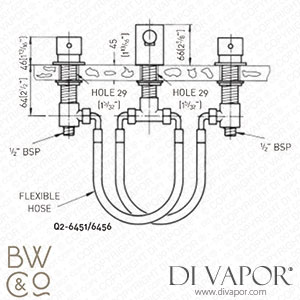 Barber Wilsons Q2-6456 3 Hole Basin Tap with 140mm Nozzle Spare Parts