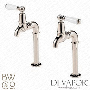 Barber Wilsons RCL260-19-8 1900 Regent China Lever Pair of Bib Taps on 8 Inch Deck Unions Spare Parts