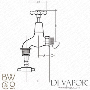 Barber Wilsons SX255 Bibcock with Hose Union Spare Parts