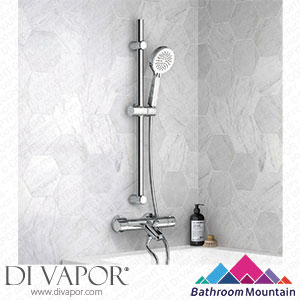 Bathroom Mountain C26006 Ballina Premium Round Thermostatic Bath Filler Shower Set with Multi-function Hand Shower Spare Parts