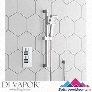 Bathroom Mountain C27006 Carrick Essential Chrome Square Thermostatic Slider Hand Shower Set Spare Parts