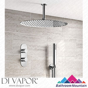 Bathroom Mountain C27024 Ballina Premium Ceiling Chrome Round Thermostatic Shower Set - 400mm Head & Hand Shower Spare Parts