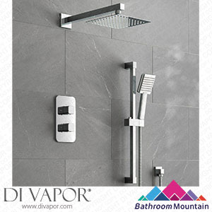 Bathroom Mountain C27037 Galway Premium Chrome Square Thermostatic Shower Set - 200mm Head & Slider Hand Shower Spare Parts