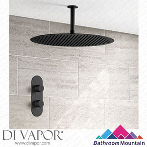 Bathroom Mountain C27057 Ballina Premium Ceiling Matt Black Round Thermostatic Shower Set - 400mm Head Spare Parts