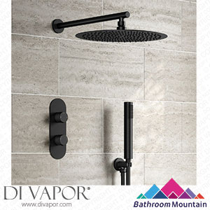 Bathroom Mountain C27059 Ballina Premium Matt Black Round Thermostatic Shower Set - 300mm Head & Hand Shower Spare Parts