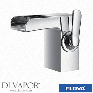 Flova CABAS Cascade Mono 110Mm Basin Mixer with Slotted Clicker Waste Set Spare Parts