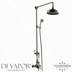 Chatsworth 1928 Antique Brass Exposed Valve incl. Rigid Riser Kit Diverter 8 Rose + Handset - CABPK02 Spare Parts